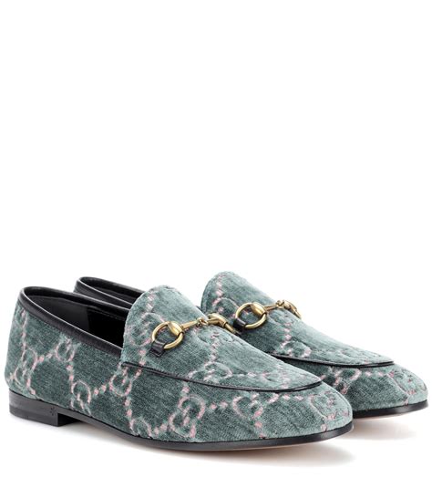 gucci blue velvet loafers women's|jordaan gg velvet loafers.